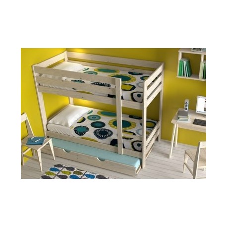 LITERA MADERA BASIC CON CAMA NIDO